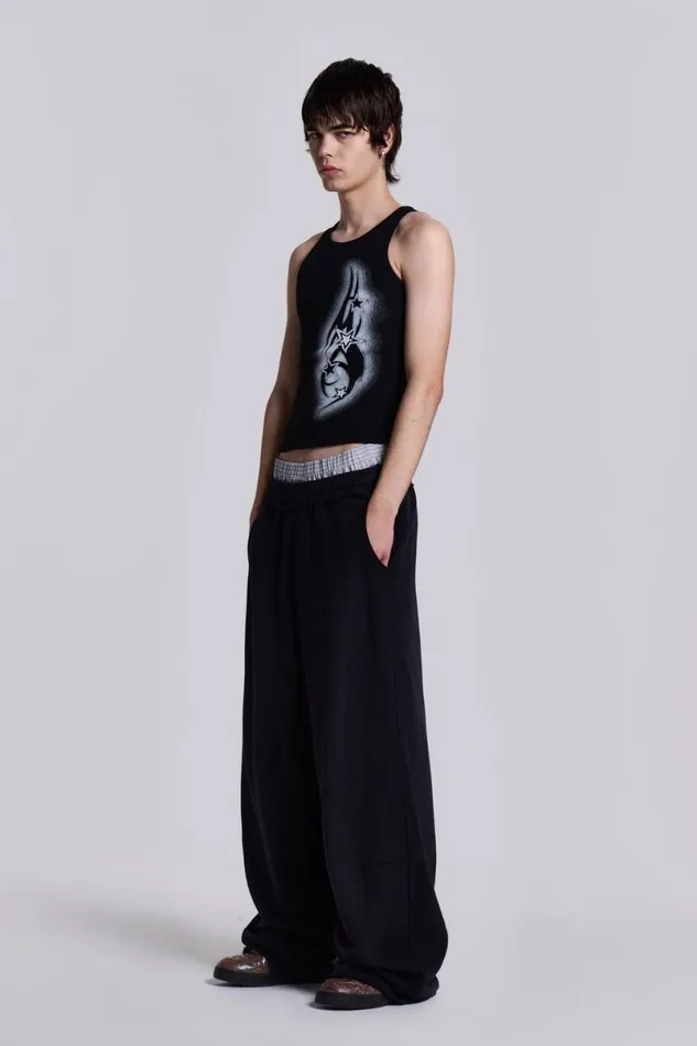 Jaded London TShirts and Vests Men Shooting Star Tank Black