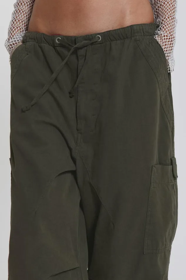 Jaded London Trousers and Pants Women Khaki Parachute Cargo Pants Khaki