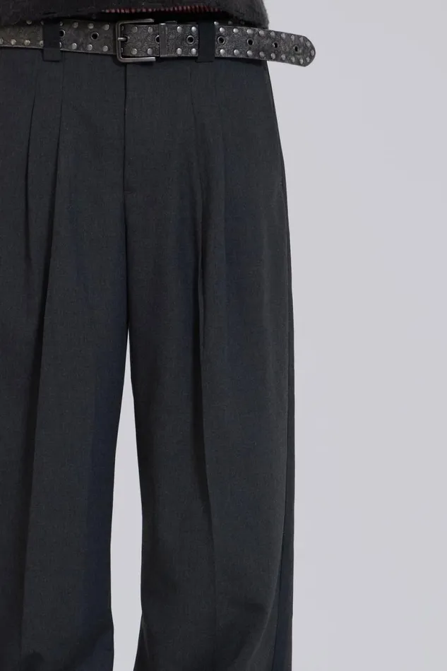 Jaded London Unisex UnisexWomen Goliath Charcoal Suit Pants Charcoal
