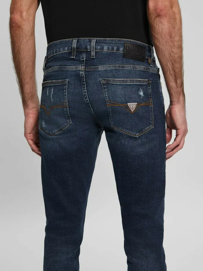 Jeans and Denim Eco Distressed Tapered Jeans Calabasas GUESS Men Jeans and Denim Eco Distressed Tapered Jeans Calabasas GUESS Men