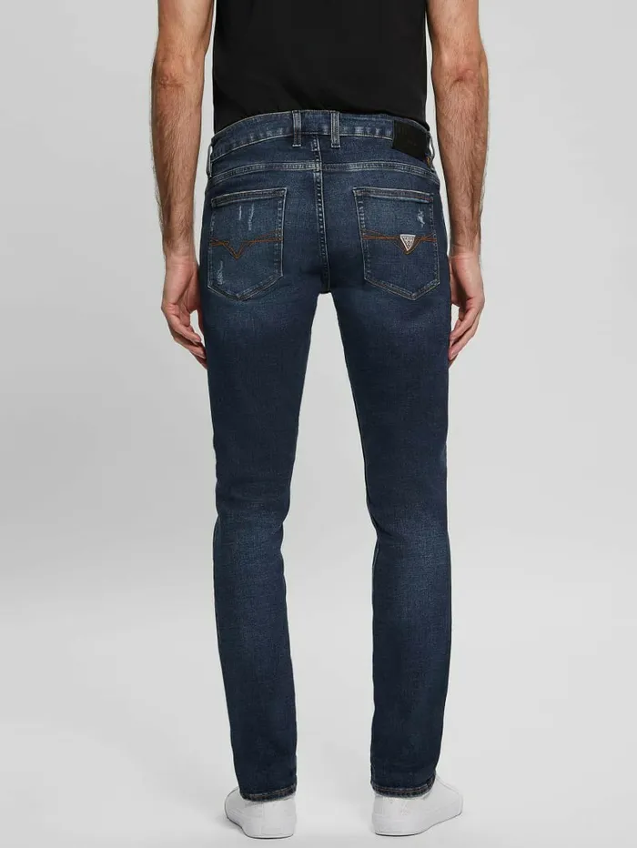 Jeans and Denim Eco Distressed Tapered Jeans Calabasas GUESS Men Jeans and Denim Eco Distressed Tapered Jeans Calabasas GUESS Men