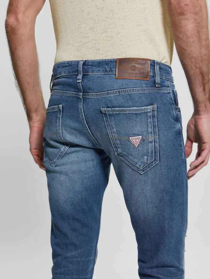 Jeans and Denim GUESS Men Eco Miami Destroyed Skinny Jeans Rower Jeans and Denim GUESS Men Eco Miami Destroyed Skinny Jeans Rower