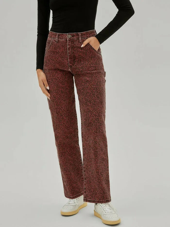 Jeans and Denim GUESS Originals Composition Print Carpenter Jeans Heirloom Red 8211 GUESS Women