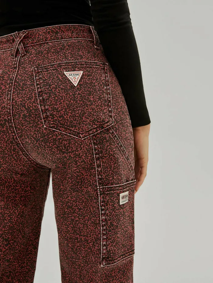 Jeans and Denim GUESS Originals Composition Print Carpenter Jeans Heirloom Red 8211 GUESS Women Jeans and Denim GUESS Originals Composition Print Carpenter Jeans Heirloom Red 8211 GUESS Women