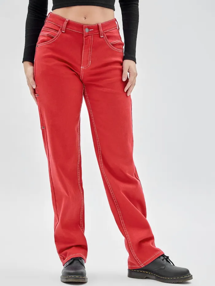 Jeans and Denim GUESS Originals Overdyed Carpenter Jeans Chili Red GUESS Women Jeans and Denim GUESS Originals Overdyed Carpenter Jeans Chili Red GUESS Women