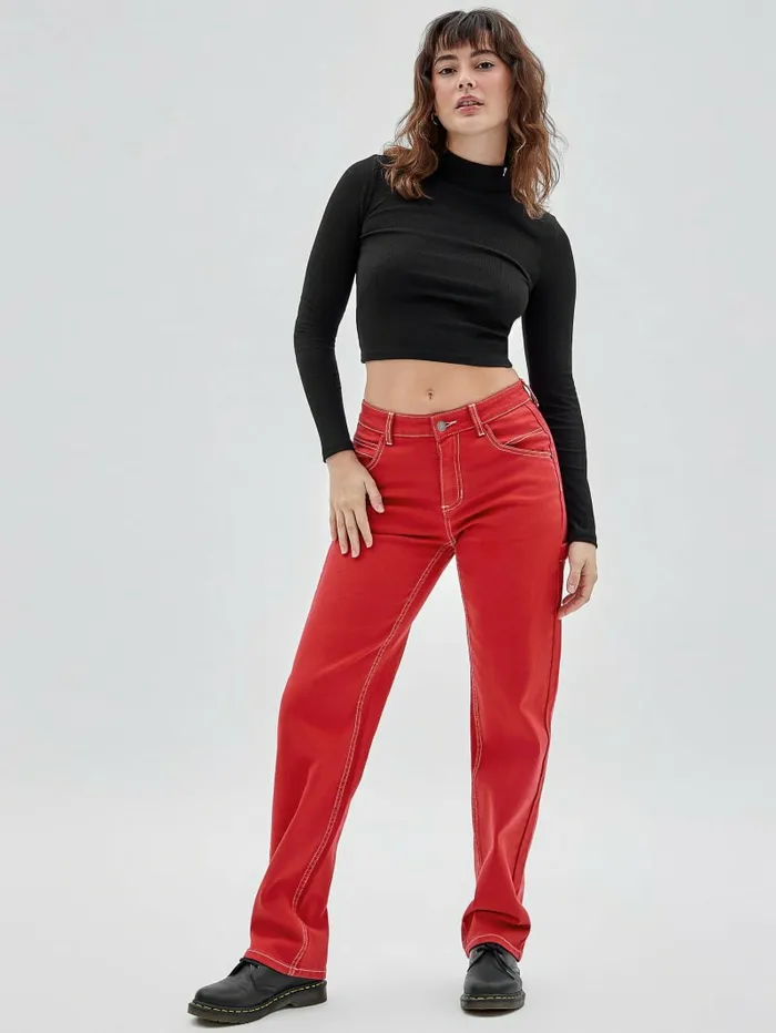 Jeans and Denim GUESS Originals Overdyed Carpenter Jeans Chili Red GUESS Women Jeans and Denim GUESS Originals Overdyed Carpenter Jeans Chili Red GUESS Women