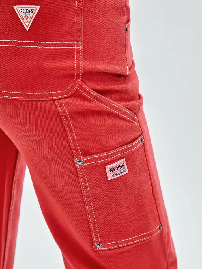 Jeans and Denim GUESS Originals Overdyed Carpenter Jeans Chili Red GUESS Women Jeans and Denim GUESS Originals Overdyed Carpenter Jeans Chili Red GUESS Women