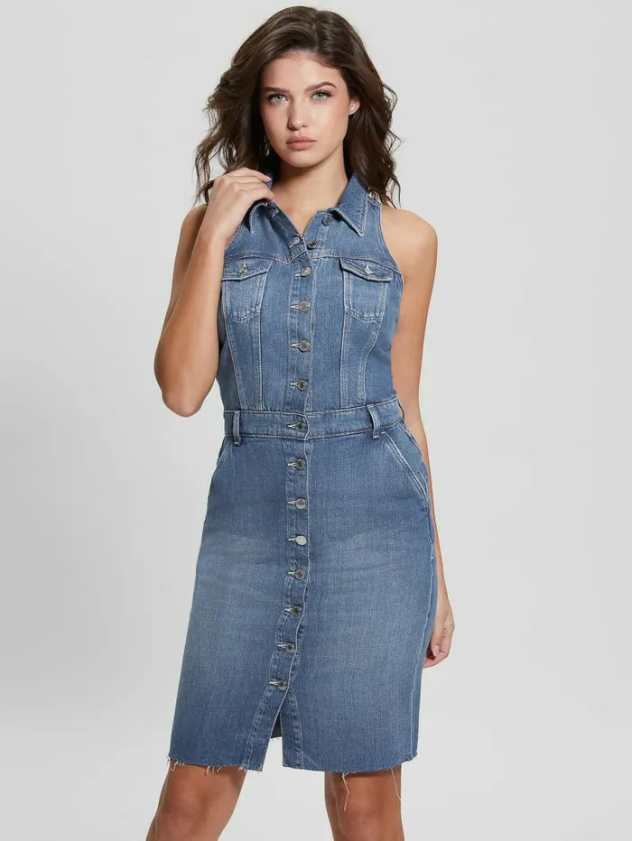 Jeans and Denim GUESS Women Eco Stacie Denim Dress Delicate