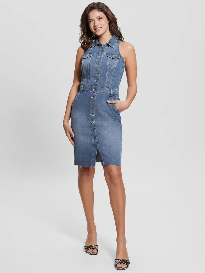 Jeans and Denim GUESS Women Eco Stacie Denim Dress Delicate