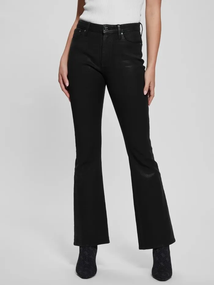 Jeans and Denim GUESS Women Sexy Flare Jeans Jet Black Multi