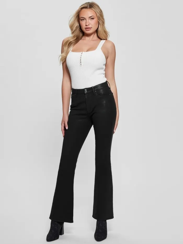 Jeans and Denim GUESS Women Sexy Flare Jeans Jet Black Multi
