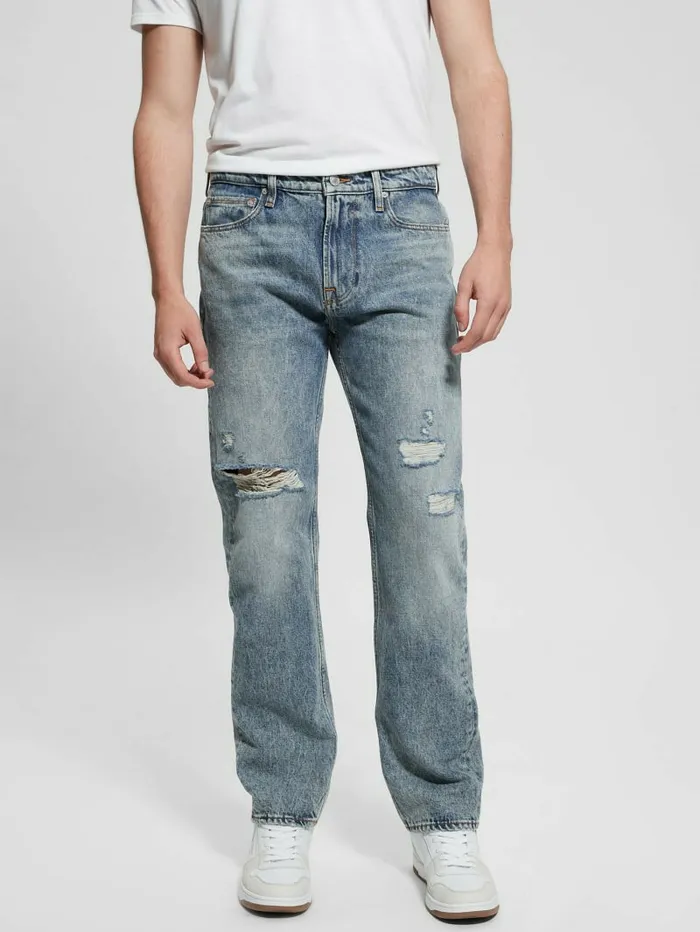 Jeans and Denim Men Mason Destroyed Jeans Skyline GUESS