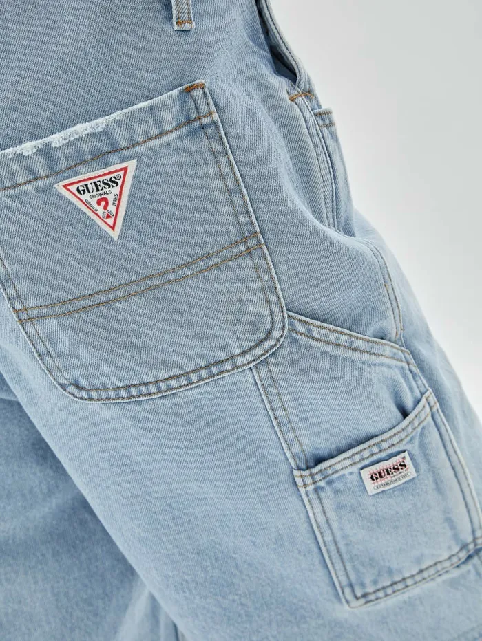 Jeans and Denim Women GUESS Originals Carpenter Shortalls Go Fez Lt Wash GUESS Jeans and Denim Women GUESS Originals Carpenter Shortalls Go Fez Lt Wash GUESS
