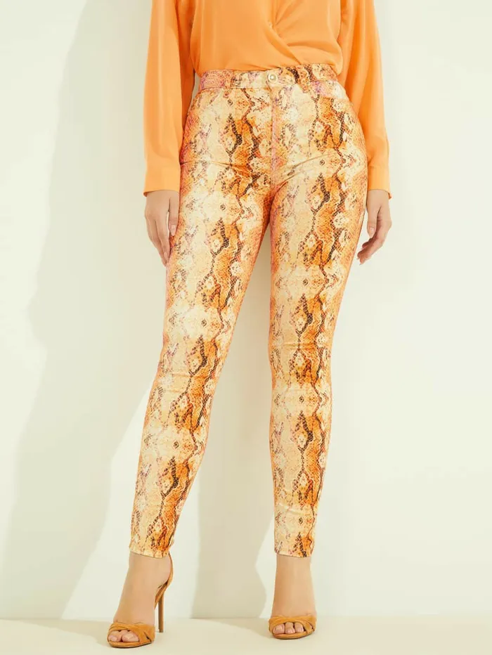 Jeans and Denim Women Snakeskin Stiletto No 97 Denim Pant Sonora Skin GUESS