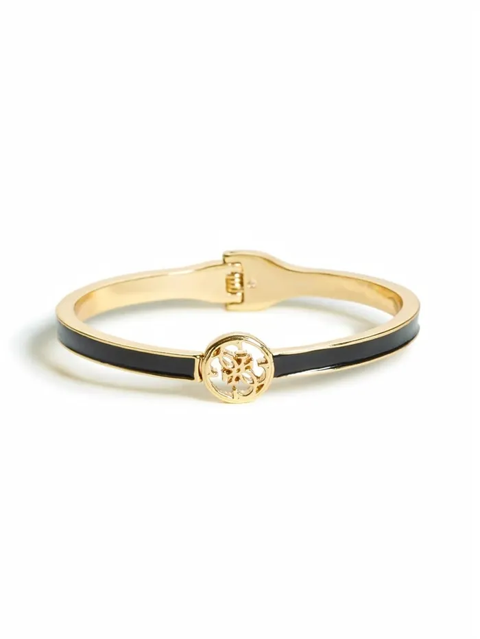 Jewelry Enamel Logo Bangle Gold Black 8211 GUESS Women
