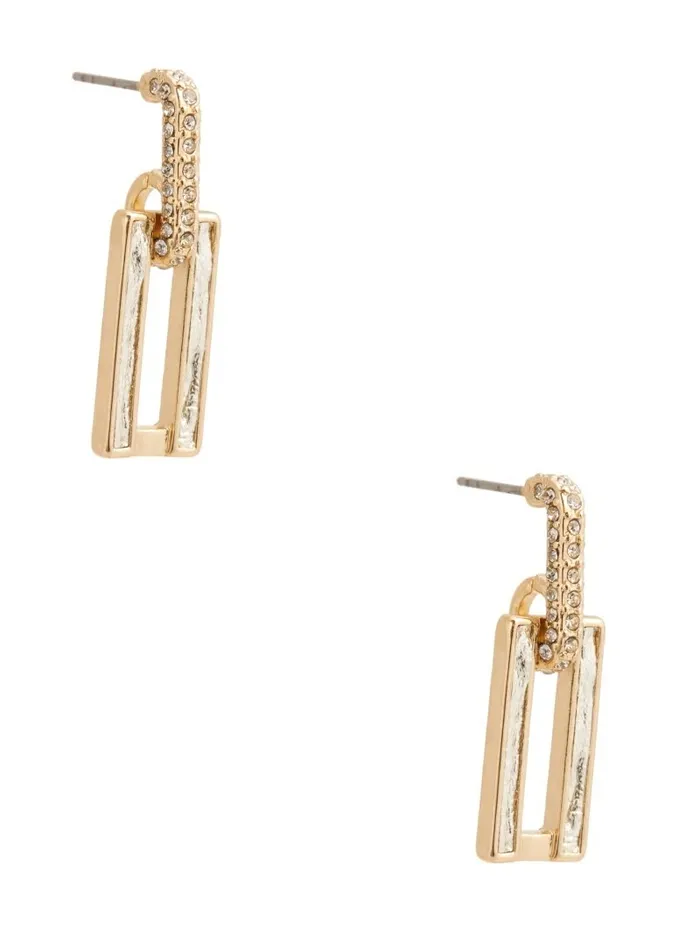 Jewelry Square Pav Metallic Earrings No Description 8211 GUESS Women Jewelry Square Pav Metallic Earrings No Description 8211 GUESS Women