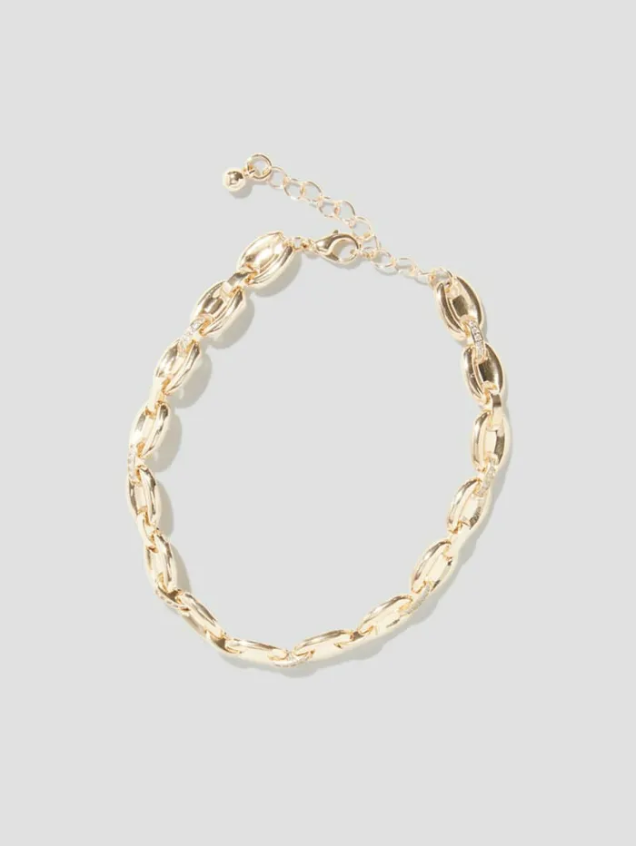 Jewelry Women GUESS GoldTone Chain Link Bracelet Gold