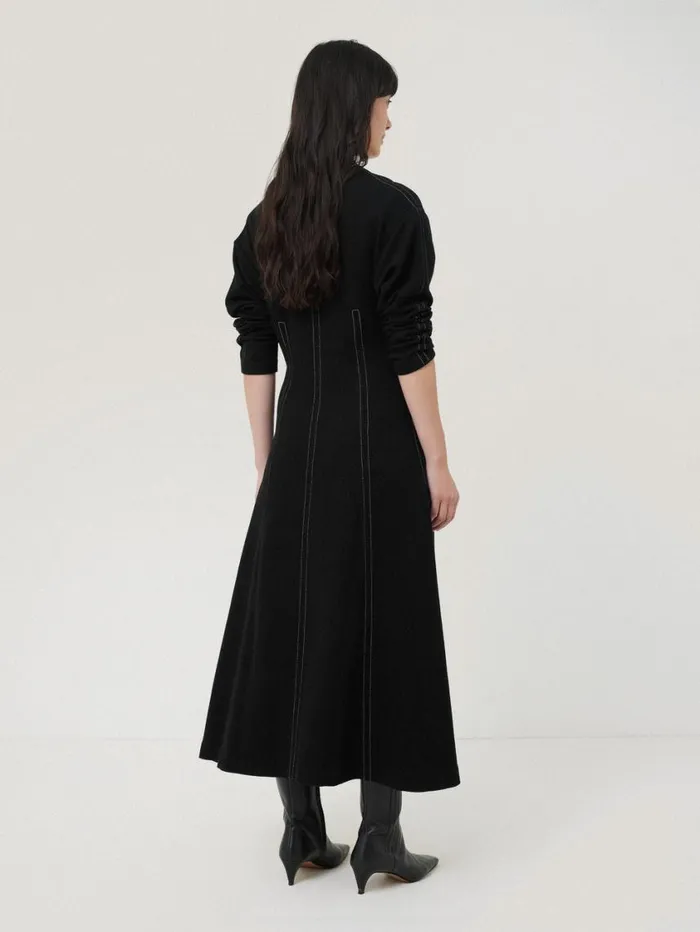 Jigsaw Batwing Stitched Dress Black Women Dresses and Jumpsuits