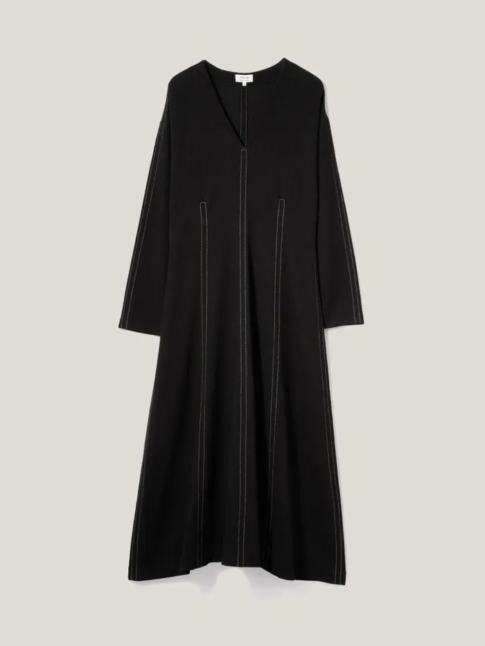 Jigsaw Batwing Stitched Dress Black Women Dresses and Jumpsuits