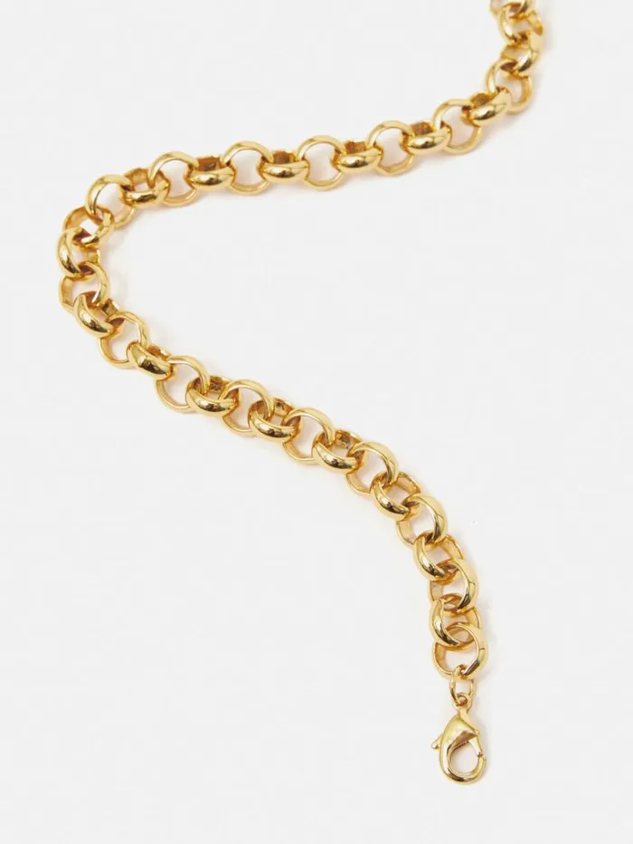 Jigsaw Belcher Chain Necklace Gold Women Jewellery