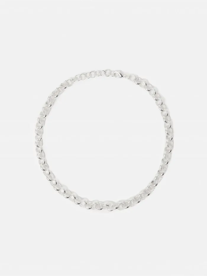 Jigsaw Belcher Chain Necklace Silver Women Jewellery