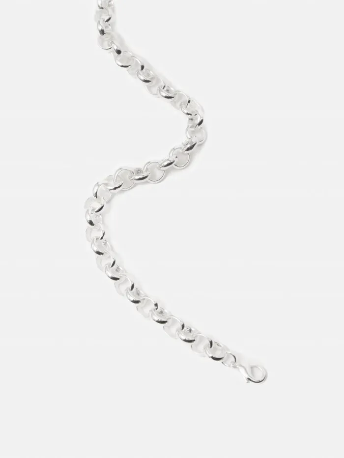 Jigsaw Belcher Chain Necklace Silver Women Jewellery