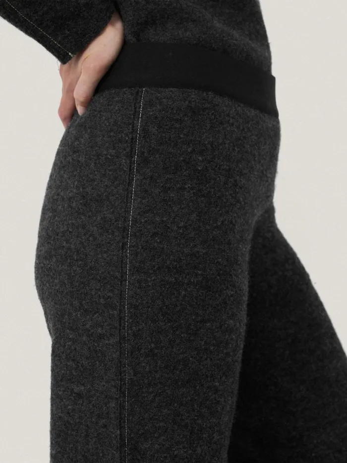 Jigsaw Boiled Wool Blend Trouser Dark Grey Women Coords