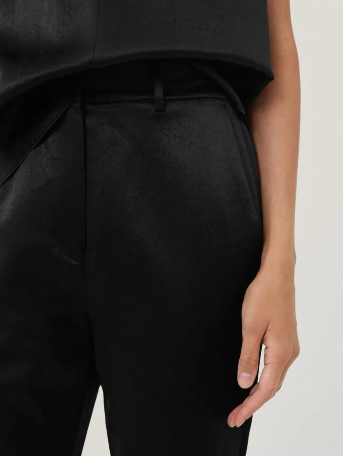 Jigsaw Bonded Satin Trouser Black Women Trousers