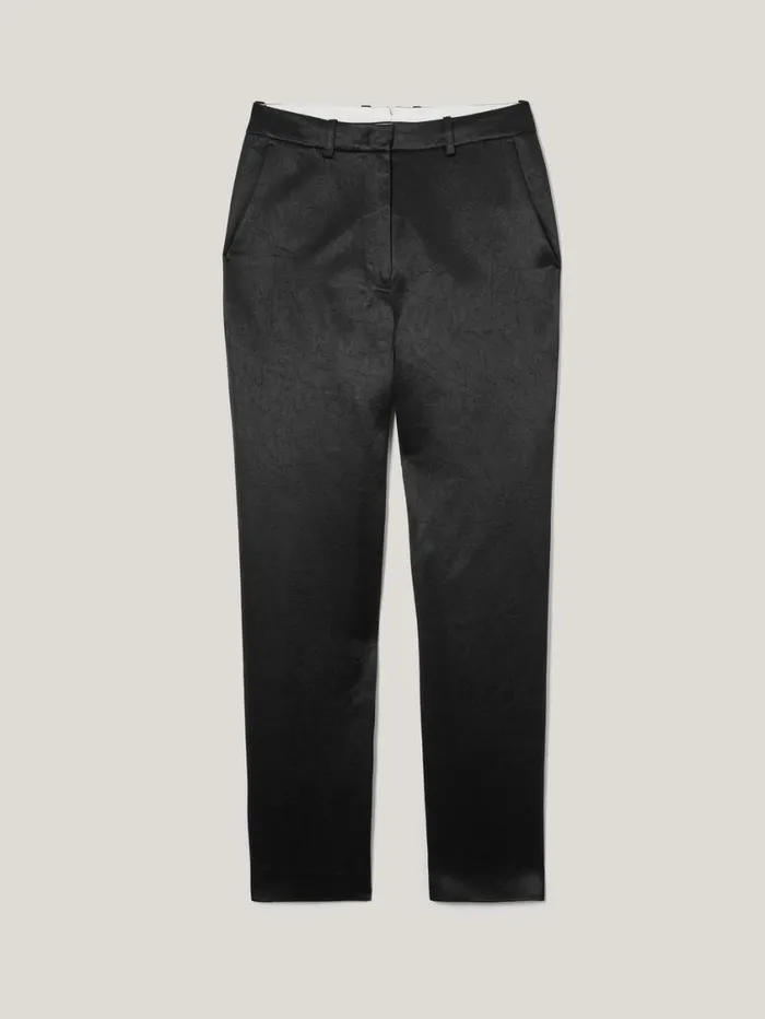 Jigsaw Bonded Satin Trouser Black Women Trousers