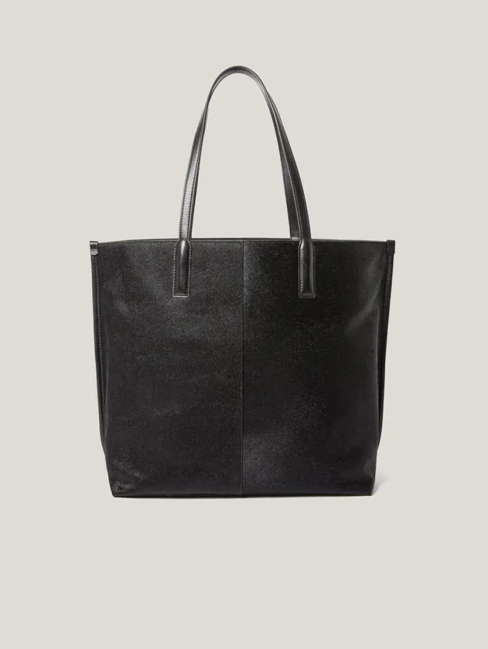 Jigsaw Calf Hair Leather Tote Black Women Wallets and Card Holders