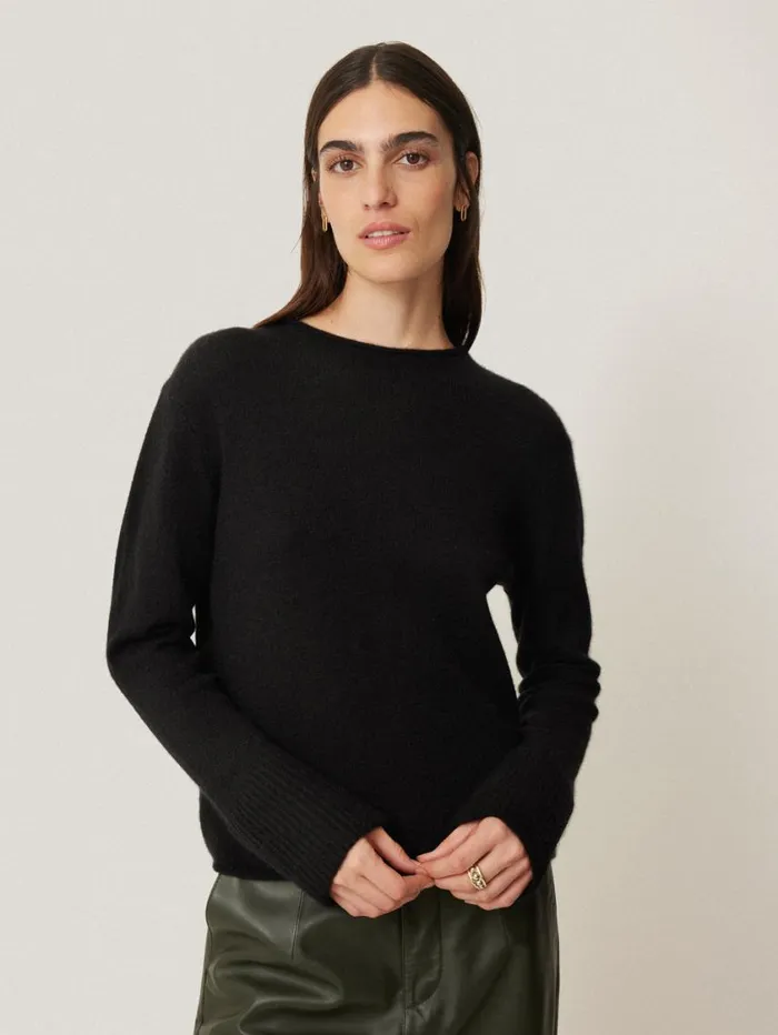 Jigsaw Cloud Cashmere Eldon Jumper Black Women Knitwear and Cashmere