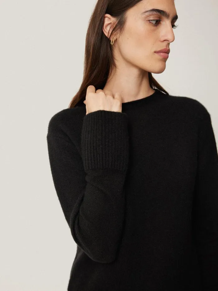 Jigsaw Cloud Cashmere Eldon Jumper Black Women Knitwear and Cashmere