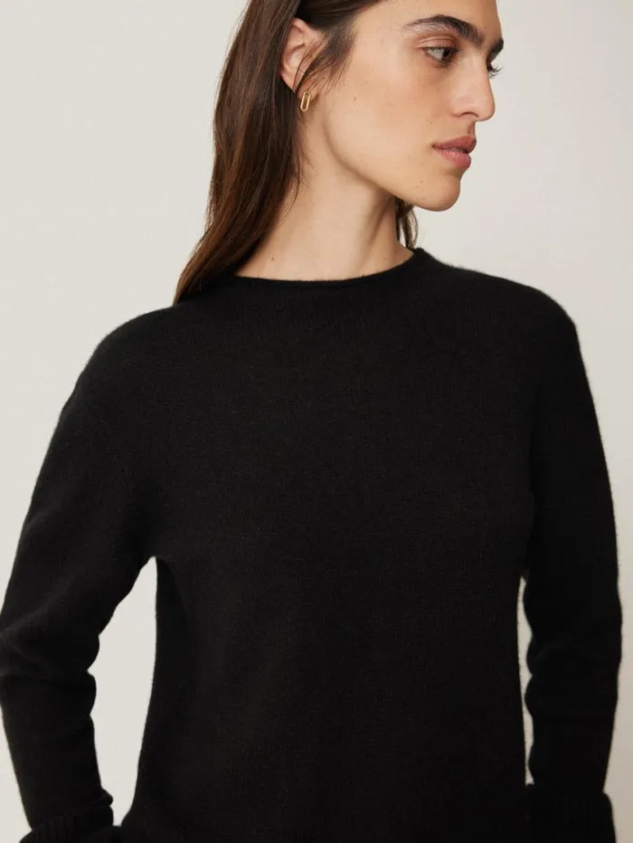 Jigsaw Cloud Cashmere Eldon Jumper Black Women Knitwear and Cashmere