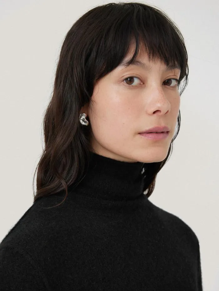 Jigsaw Cloud Cashmere Polo Jumper Black Women Knitwear and Cashmere