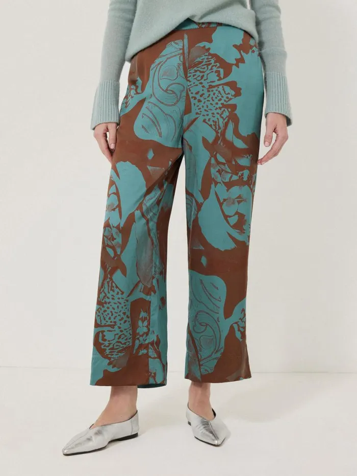 Jigsaw Collage Stitch Detail Trouser Blue Women Party