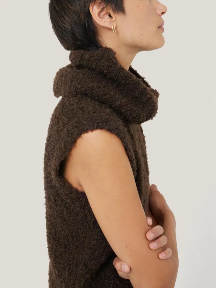 Jigsaw Cosy Boucle Tank And Snood Brown Women Coords