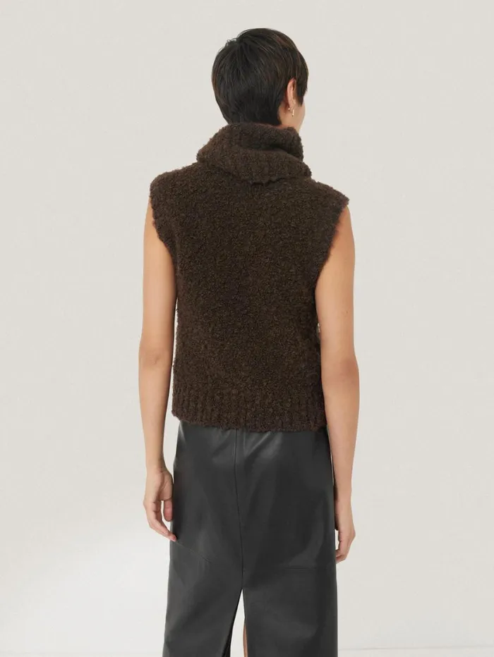 Jigsaw Cosy Boucle Tank And Snood Brown Women Coords