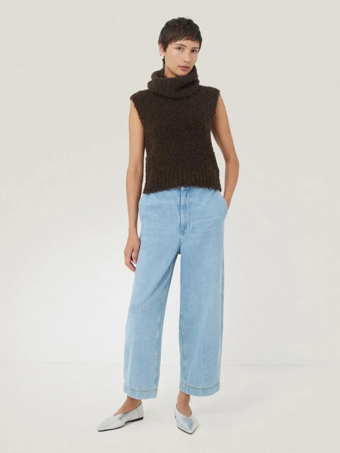 Jigsaw Cosy Boucle Tank And Snood Brown Women Coords