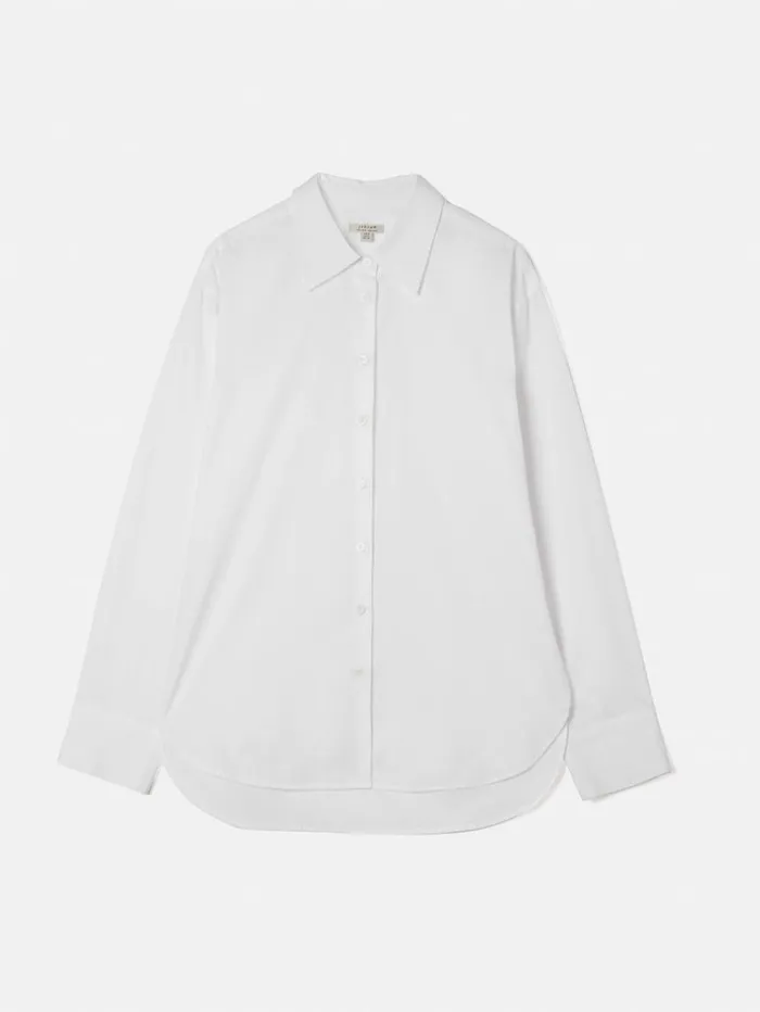 Jigsaw Cotton Fitted Shirt White Women Shirts and Tops