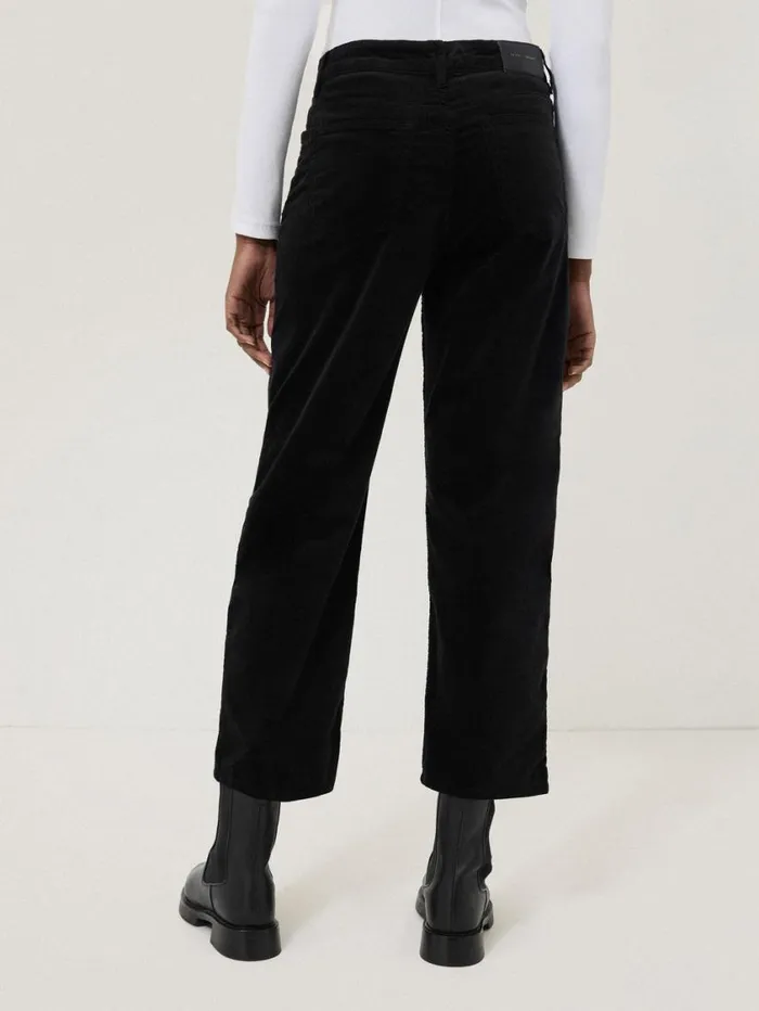 Jigsaw Delmont Velvet Tapered Jean Black Women Trousers