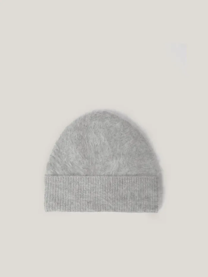 Jigsaw Halo Cashmere Beanie Grey Women Knitwear and Cashmere