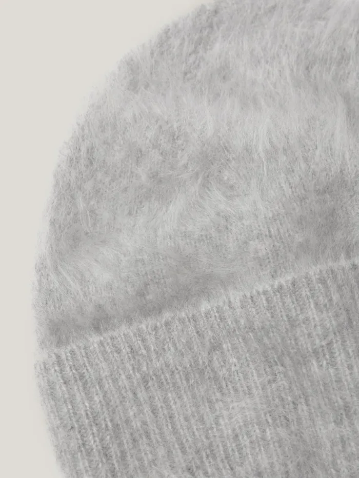 Jigsaw Halo Cashmere Beanie Grey Women Knitwear and Cashmere
