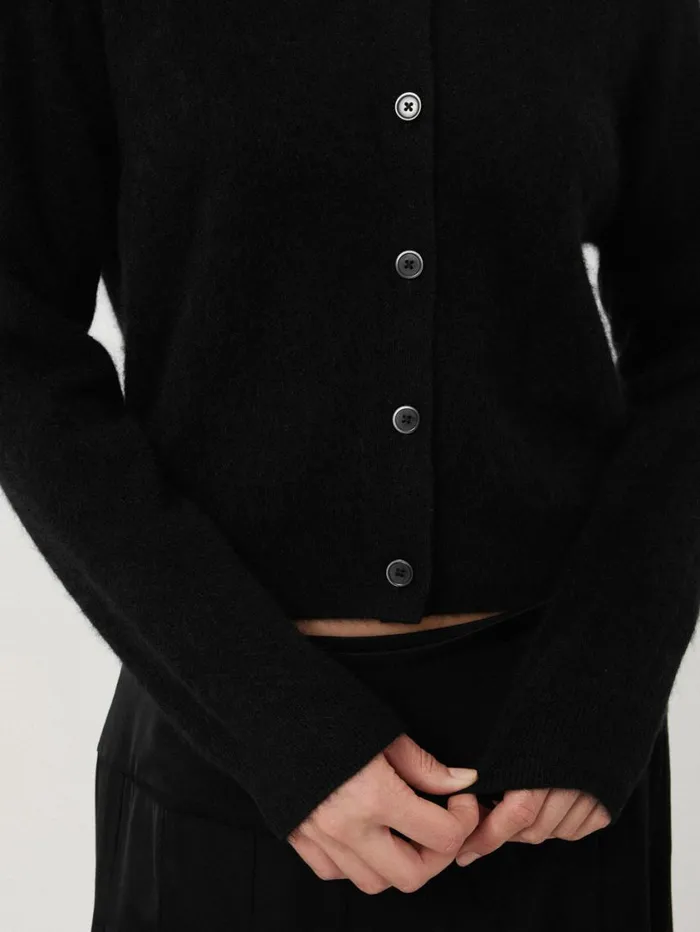Jigsaw Halo Cashmere Cardigan Black Women Knitwear and Cashmere