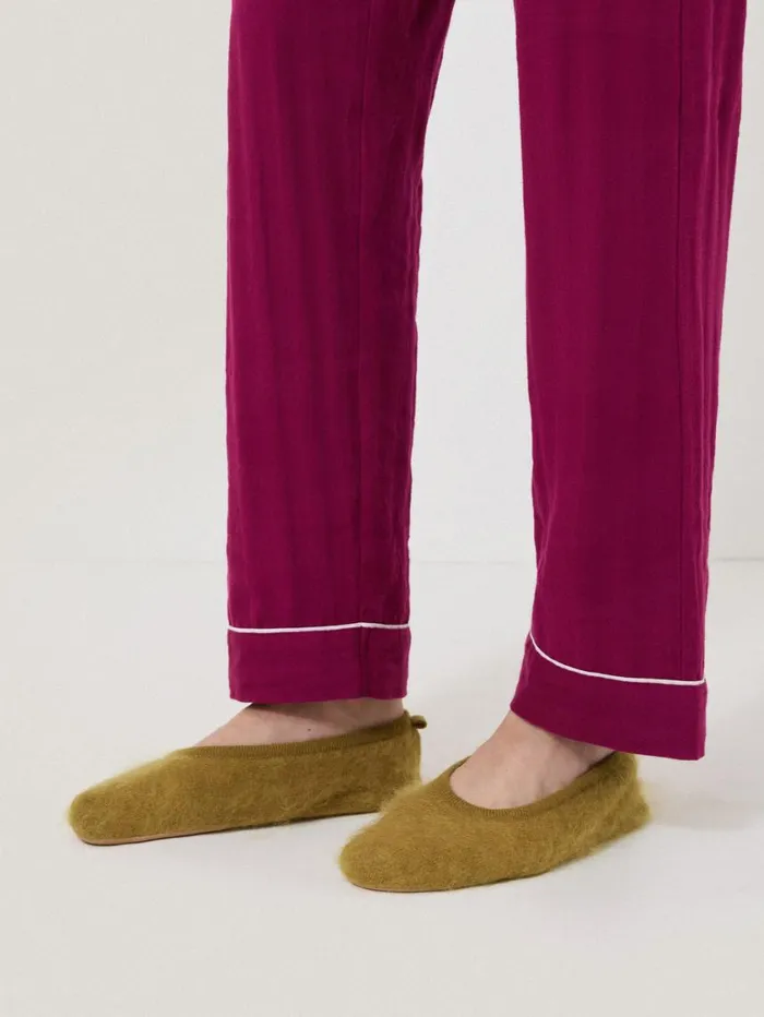 Jigsaw Halo Cashmere Slipper Green Women Knitwear and Cashmere