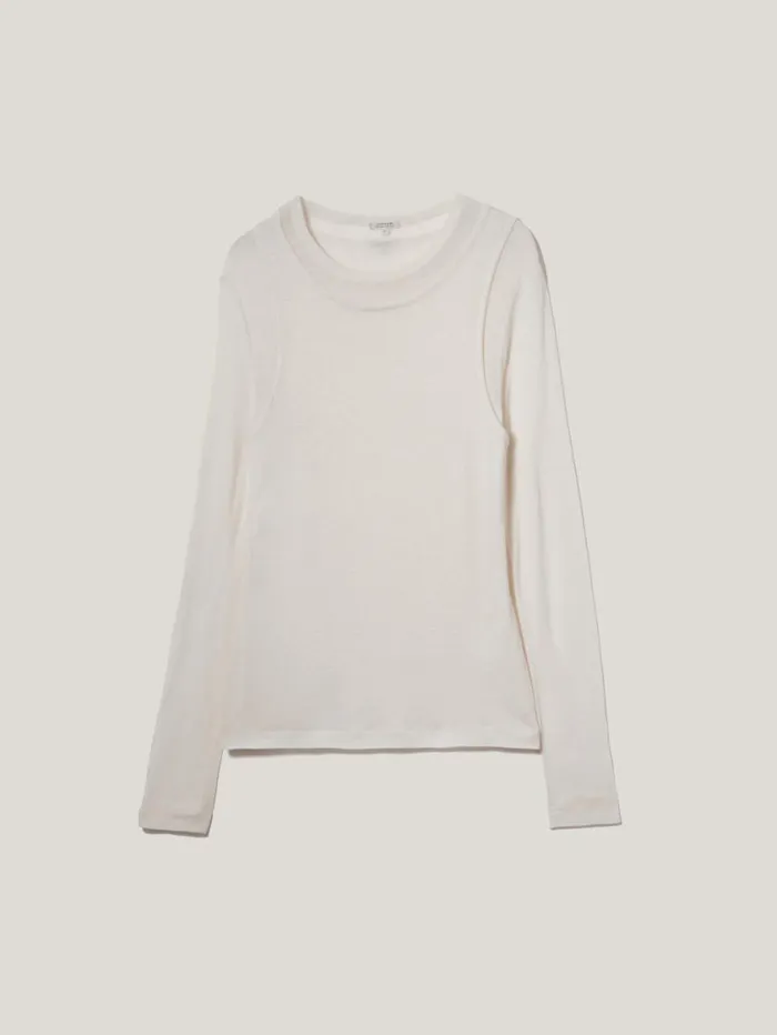 Jigsaw Layered 2in1 Top Cream Women Shirts and Tops
