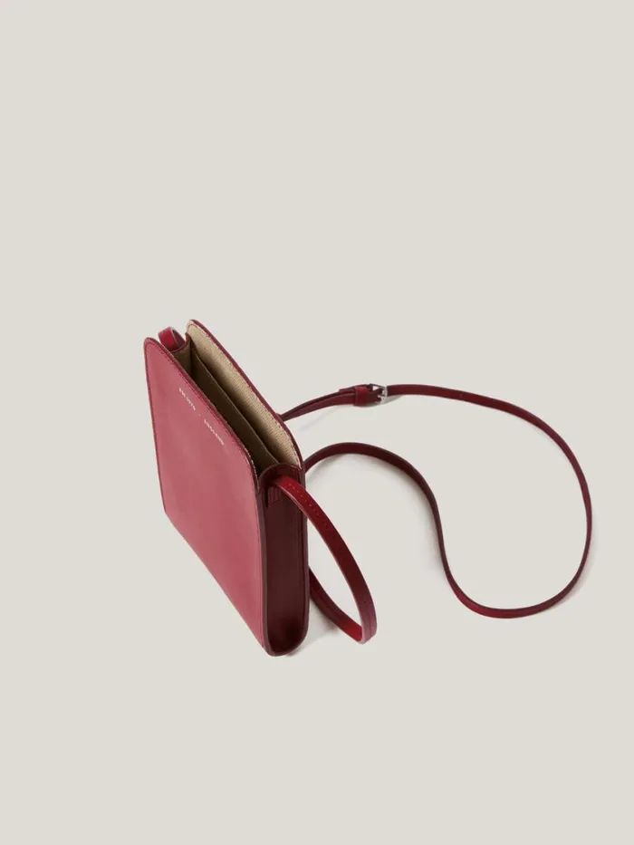 Jigsaw Leather Crossbody Phone Bag Red Women Leather
