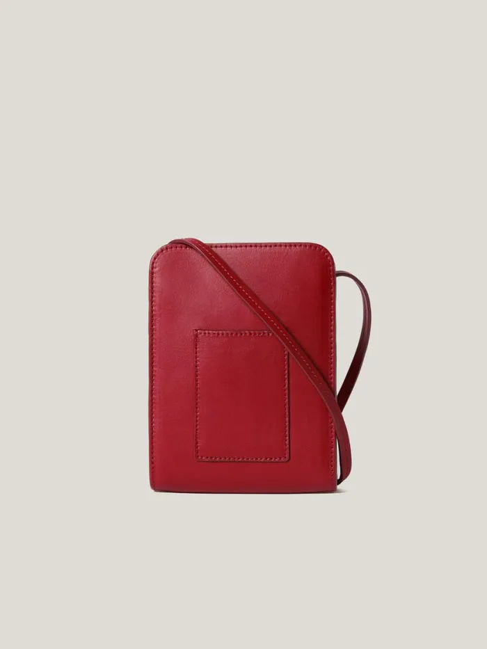 Jigsaw Leather Crossbody Phone Bag Red Women Leather
