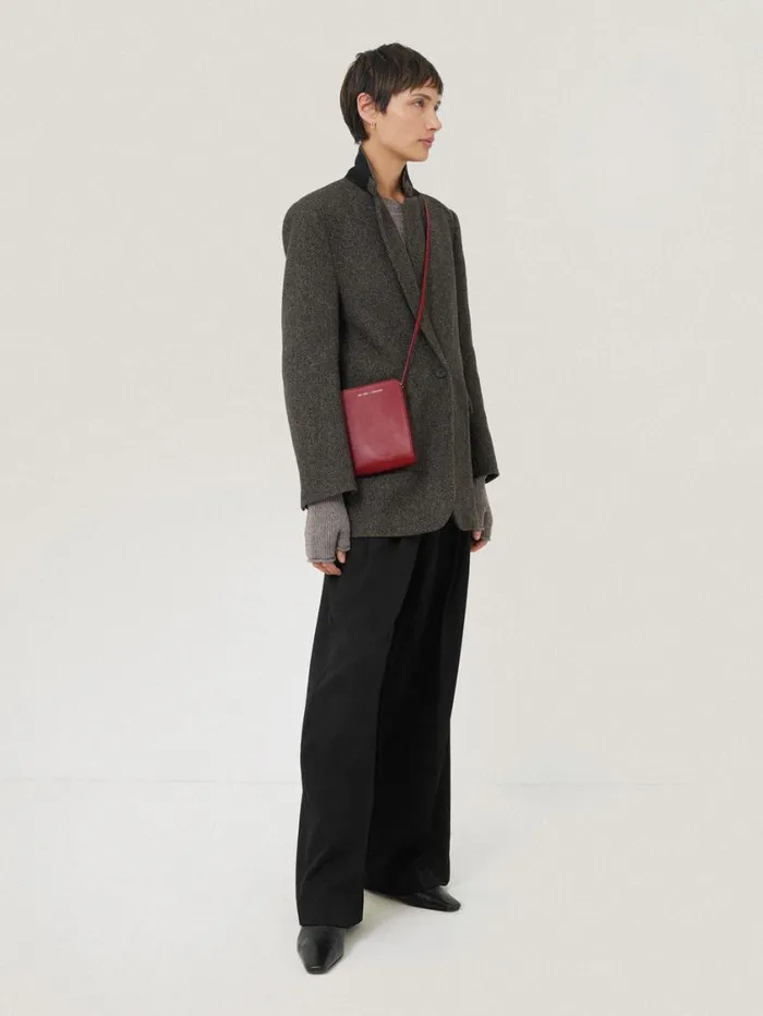 Jigsaw Leather Crossbody Phone Bag Red Women Leather