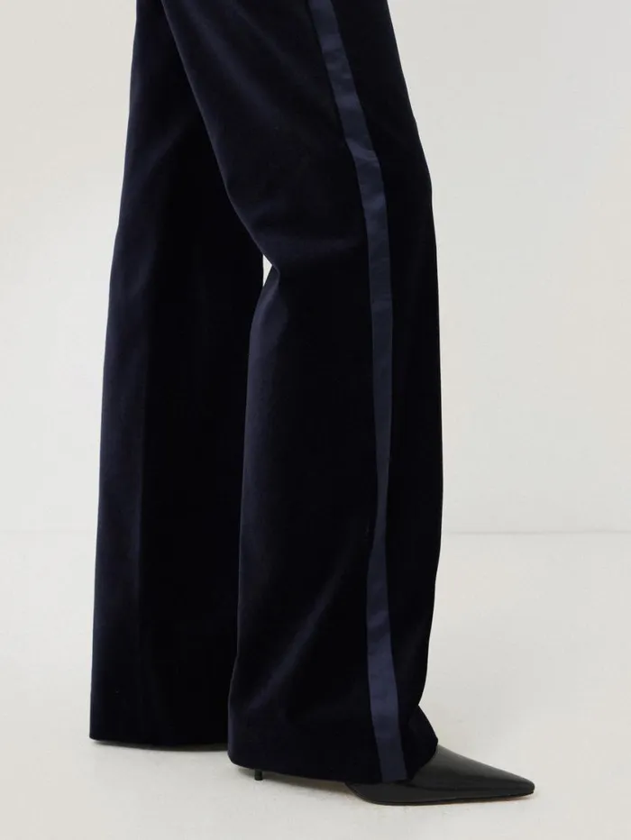 Jigsaw Mason Velvet Trouser Navy Women Coords