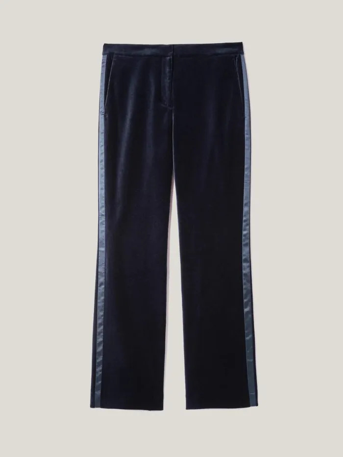 Jigsaw Mason Velvet Trouser Navy Women Coords